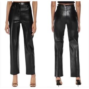 ARITZIA WILFRED The Melina Pant High Waist Vegan Leather Black Whimsigoth Size 4